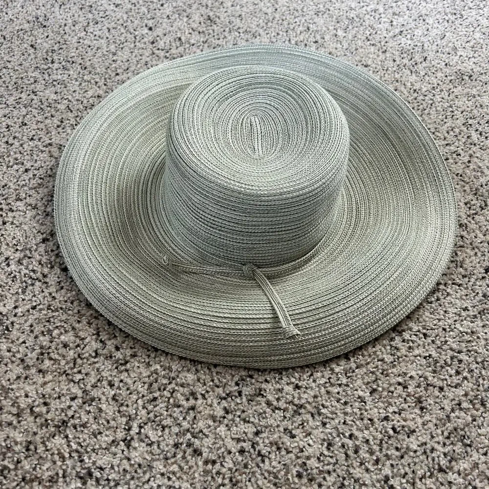 Sloggers Sun Hat Size Medium 22 Inches Wide Brim Woven Beach Vacation - Picture 2 of 6